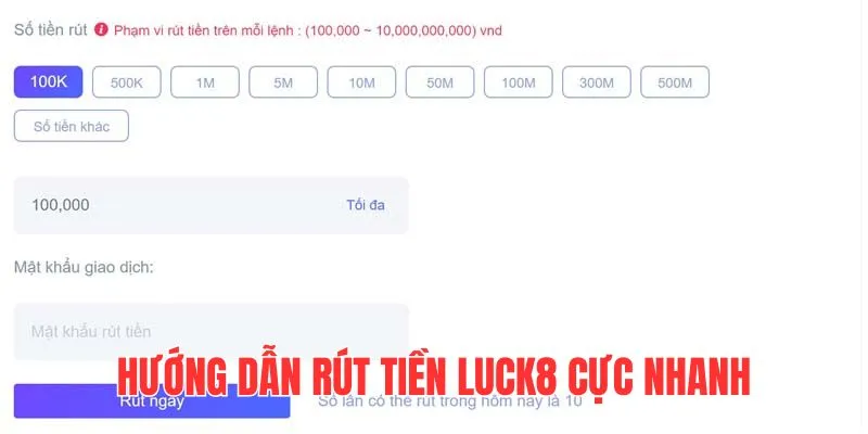 Quy trình giao dịch cổ điển qua tài khoản ngân hàng tại luck8